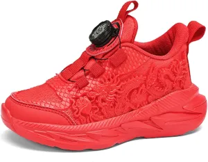 Kids Sneakers Boys Girls Night Glow Casual Walking Shoes Arch Support High Elasticity Badminton Shoes Lightweight Comfortable Sport Athletic 12.5~6.5 Sizes