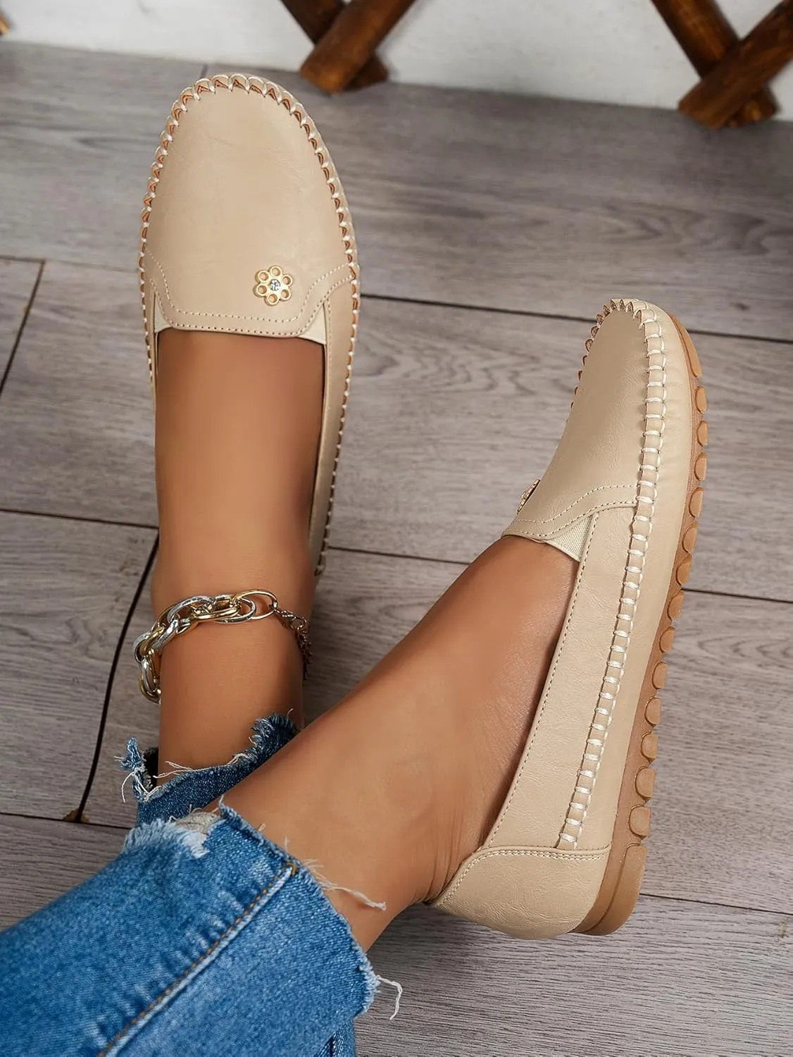 Loafers for Women Business Casual Shoes Comfortable Lightweight Penny Loafers Slip On Work Flats