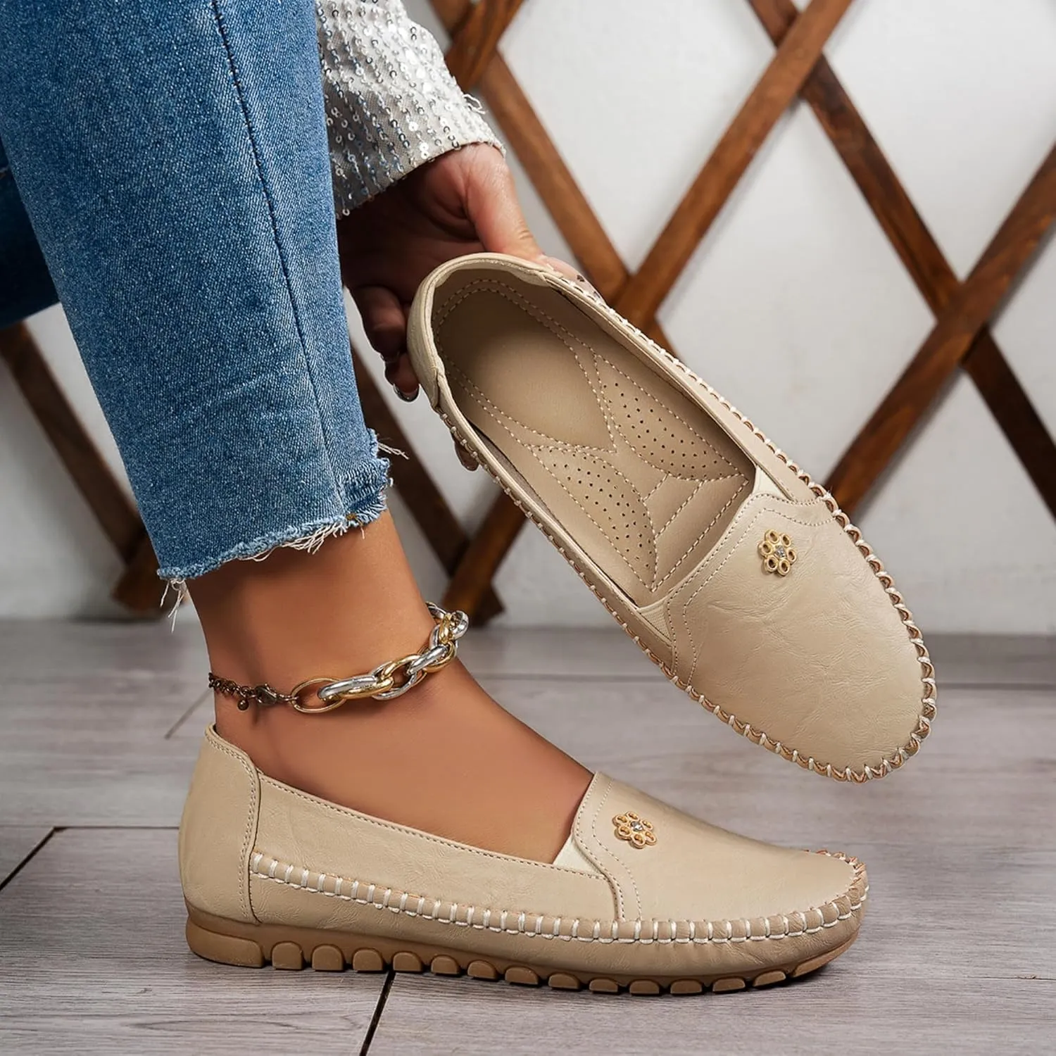 Loafers for Women Business Casual Shoes Comfortable Lightweight Penny Loafers Slip On Work Flats