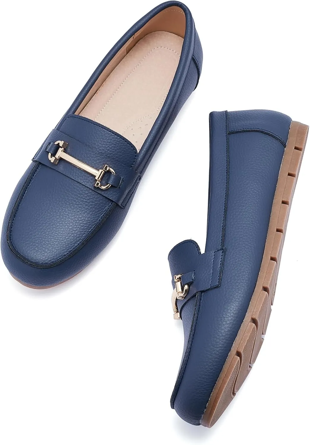 Loafers for Women Business Casual Work Shoes Comfortable & Lightweight Leather Womens Dress Penny Loafers Flats Slip On Shoes