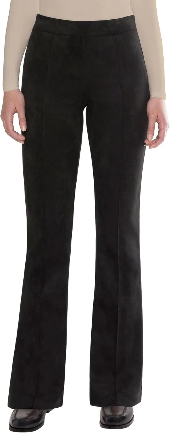 Matty M Women's High-Rise Bootcut Faux Suede Pants