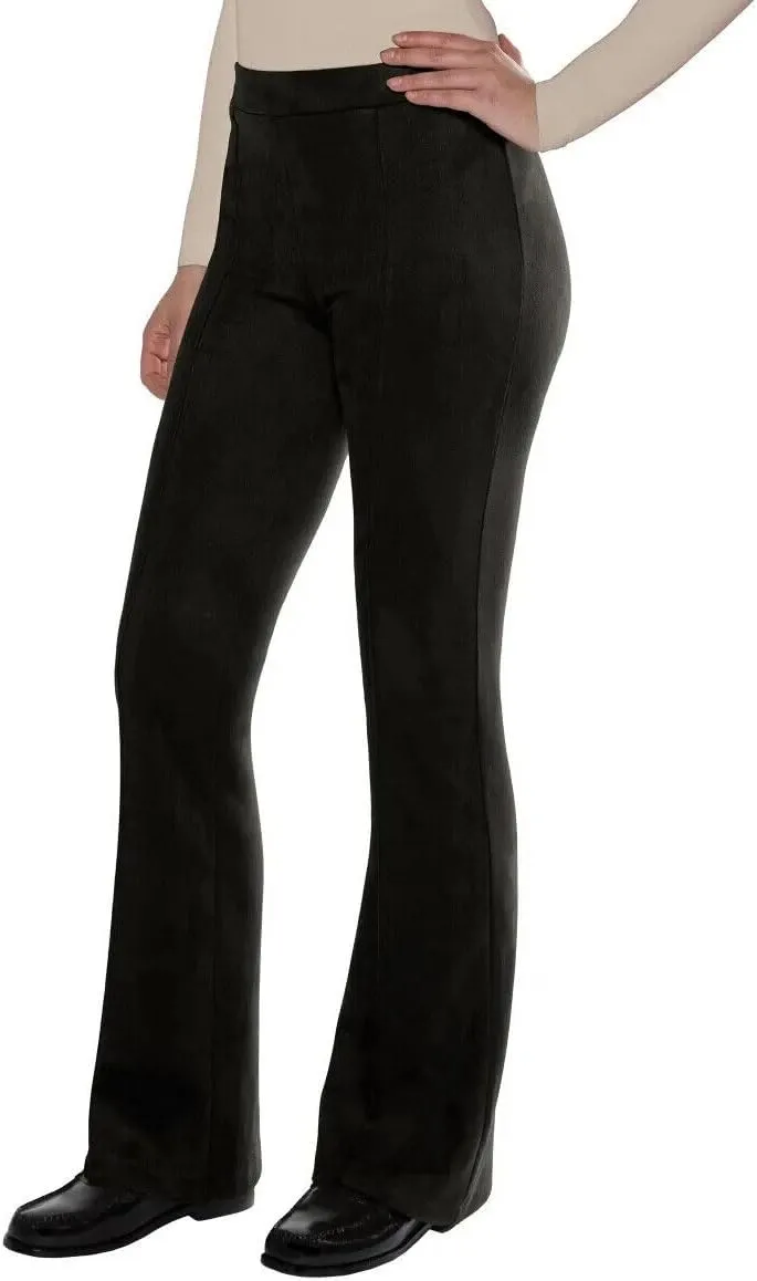 Matty M Women's High-Rise Bootcut Faux Suede Pants