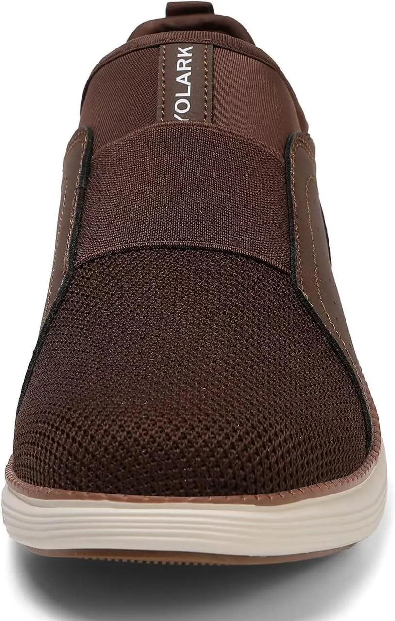 Men Casual Dress Shoes Hands Free Slip On Laceless Fashion Sneakers Lightweight Breathable Walking Shoes Gym Tennis Athletic
