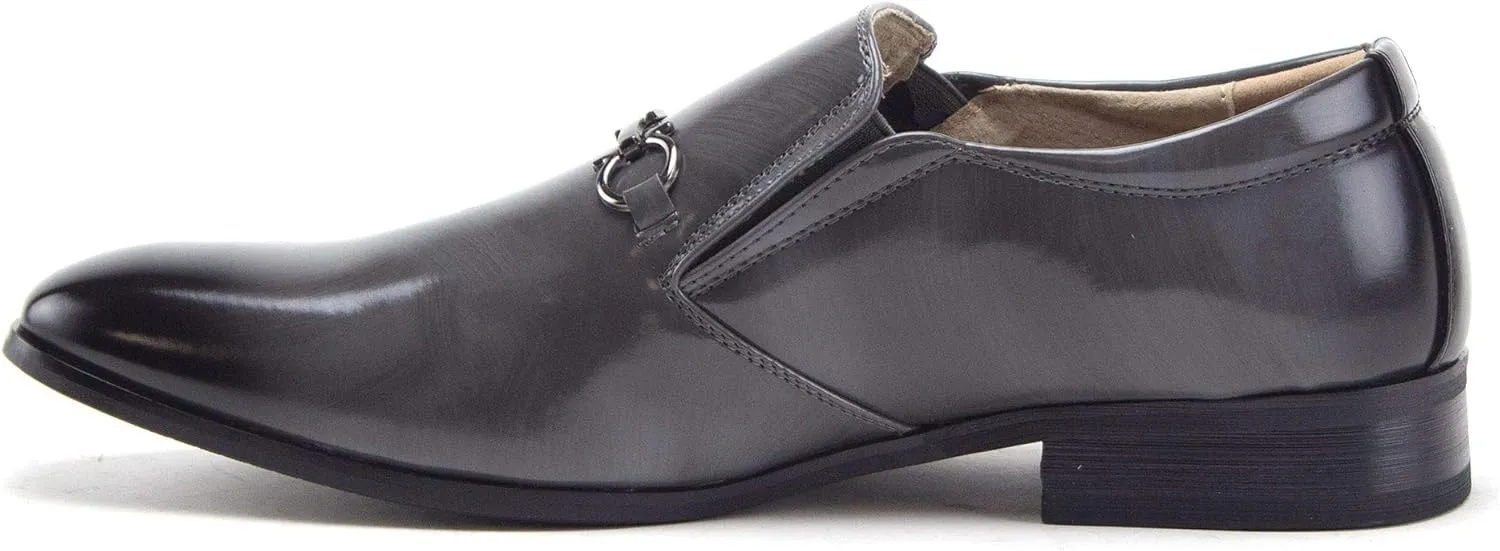 Men's 99344 Classic Square Toe Slip On Loafers Casual Dress Shoes