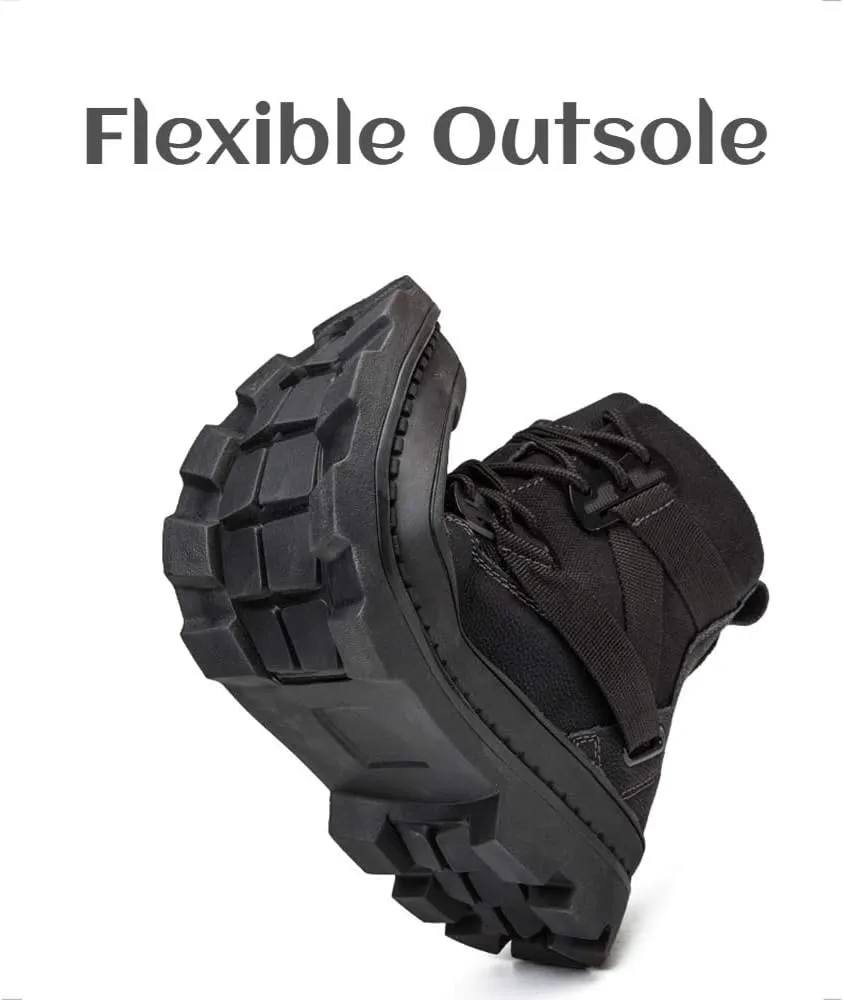 Men's Boots Winter Outdoor Hiking Shoes Fur Lined Booties Non-Slip Lightweight Winter Working Shoes