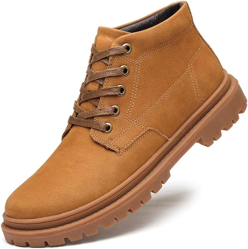 Men's Boots Winter Outdoor Hiking Shoes Fur Lined Booties Non-Slip Lightweight Winter Working Shoes