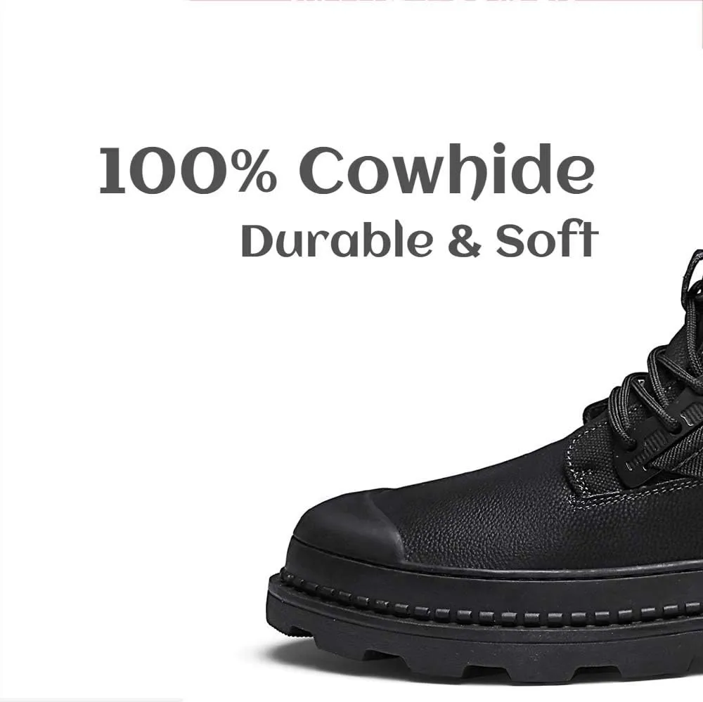 Men's Boots Winter Outdoor Hiking Shoes Fur Lined Booties Non-Slip Lightweight Winter Working Shoes