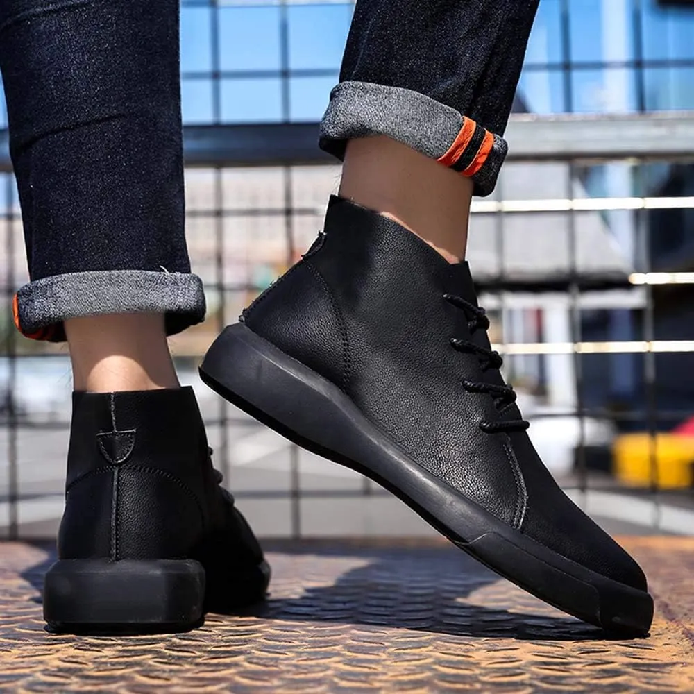 Men's Boots Winter Outdoor Hiking Shoes Fur Lined Booties Non-Slip Lightweight Winter Working Shoes