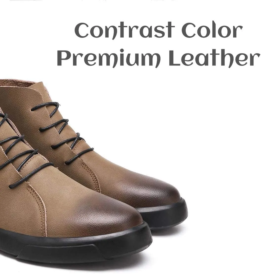 Men's Boots Winter Outdoor Hiking Shoes Fur Lined Booties Non-Slip Lightweight Winter Working Shoes