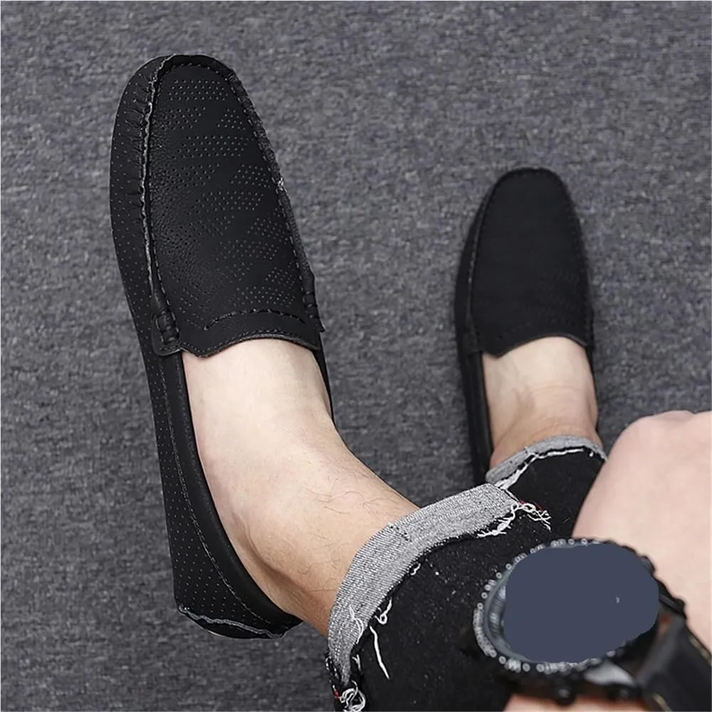 Mens Breathable Moccasin Loafers Slip On Lightweight Flexible Comfortable Prom Casual Walking Shoes