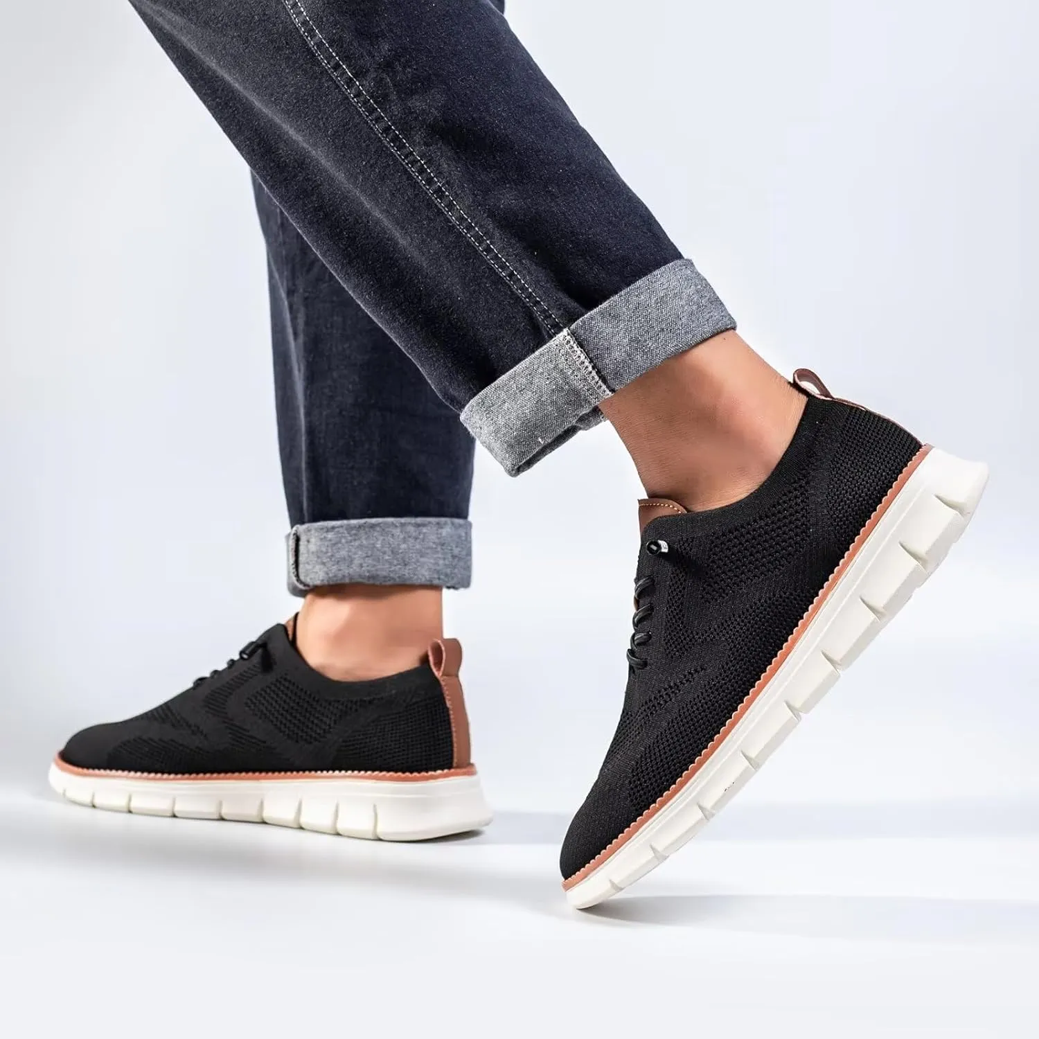 Men's Breeze Shoes Knit Mesh Casual Oxfords Sneakers Comfortable Walking Shoes