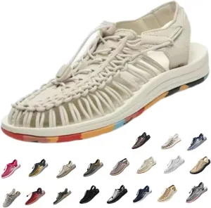 Men's Closed Toe Rope Sandals - Lightweight & Breathable for Beach, Hiking & Casual Wear