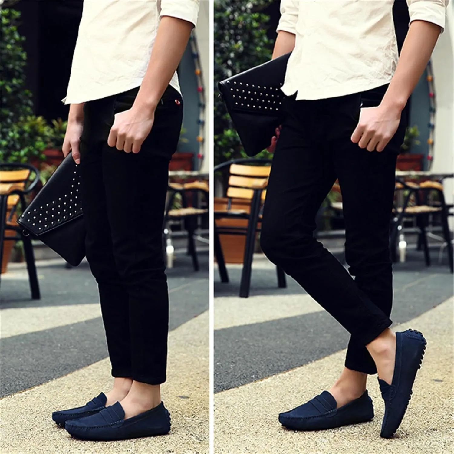 Men's Dress Loafers Slip On Casual Shoes Lightweight Soft Penny Loafers Suede Driving Boat Shoes Moccasins