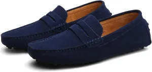 Men's Dress Loafers Slip On Casual Shoes Lightweight Soft Penny Loafers Suede Driving Boat Shoes Moccasins