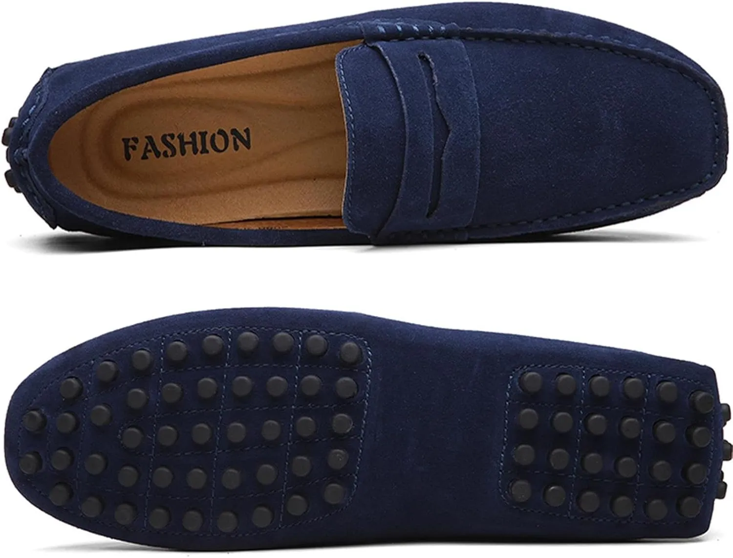 Men's Dress Loafers Slip On Casual Shoes Lightweight Soft Penny Loafers Suede Driving Boat Shoes Moccasins