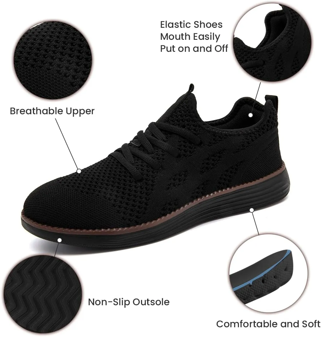 Mens Sneakers Walking Tennis Shoes Running Athletic Workout Non Slip Fashion Casual
