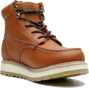 Mens work boots, 6" Soft/Composite Toe Heavy Duty Work Boots for Men, Slip & Puncture Resistant Safety EH Wide Working Shoes 2E
