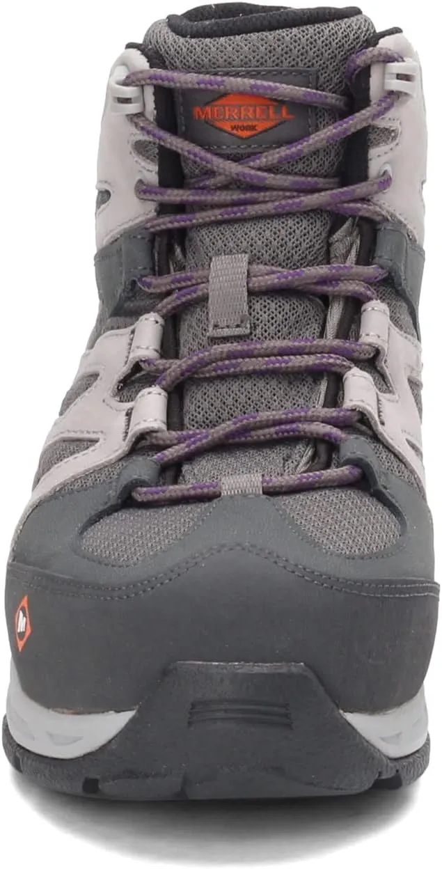 Merrell Women's Siren Mid Waterproof Alloy Toe Work Boots Wp at-Brindle/Boulder