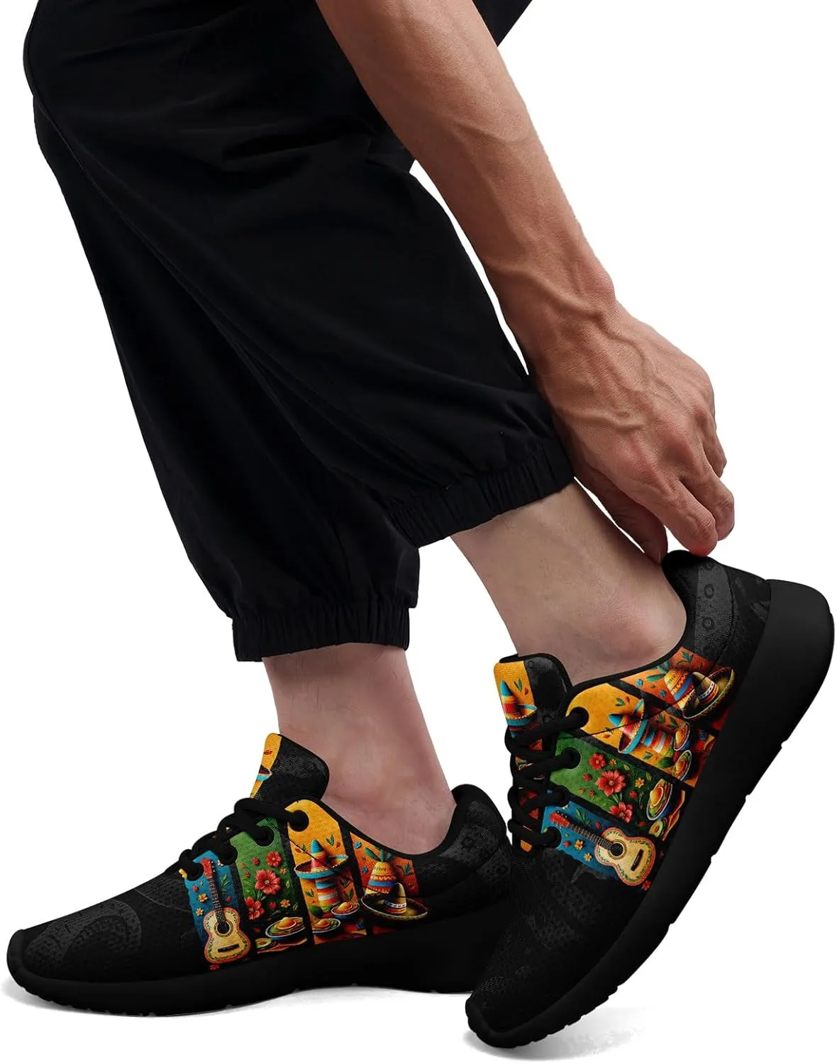 Mexican Flag Road Running Shoes for Men Women, Comfortable and Breathable Teachers Sneakers with Mexico Iconic Design