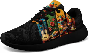Mexican Flag Road Running Shoes for Men Women, Comfortable and Breathable Teachers Sneakers with Mexico Iconic Design