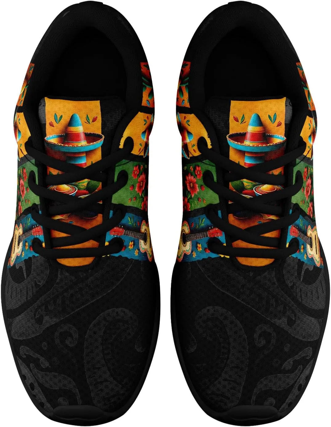 Mexican Flag Road Running Shoes for Men Women, Comfortable and Breathable Teachers Sneakers with Mexico Iconic Design