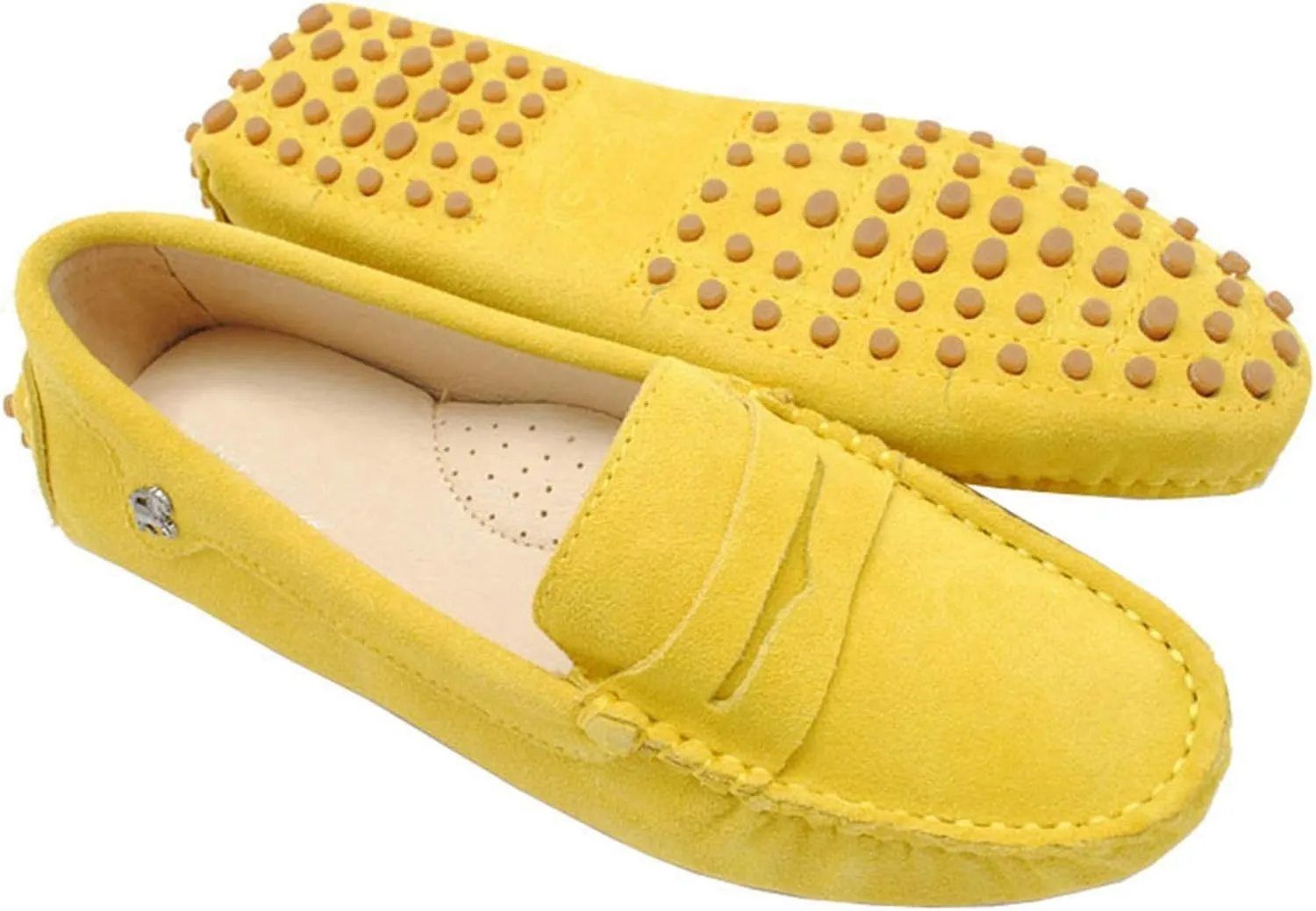 Minishion Women's Casual Loafers Suede Comfortable Driving Shoes YB9603