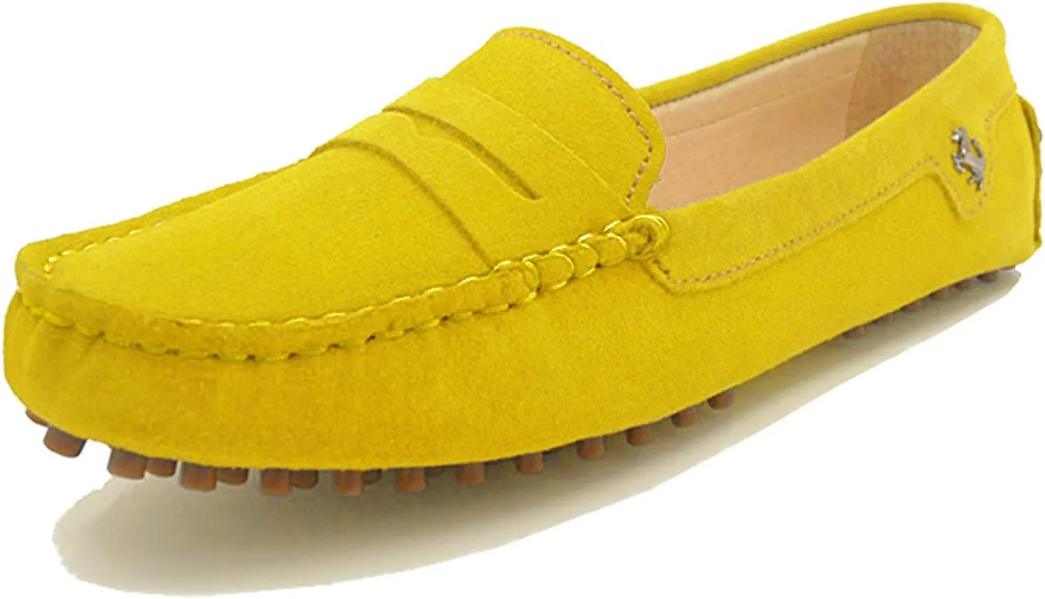 Minishion Women's Casual Loafers Suede Comfortable Driving Shoes YB9603