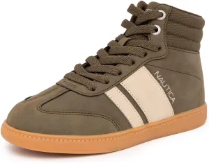 Nautica Boys Girls Casual Fashion Shoes – Comfortable Soccer Classic Walking Tennis Sneakers for Kids – Breathable, Lightweight & Flexible (Lace Up/Bungee) (Low-Top/High Top)