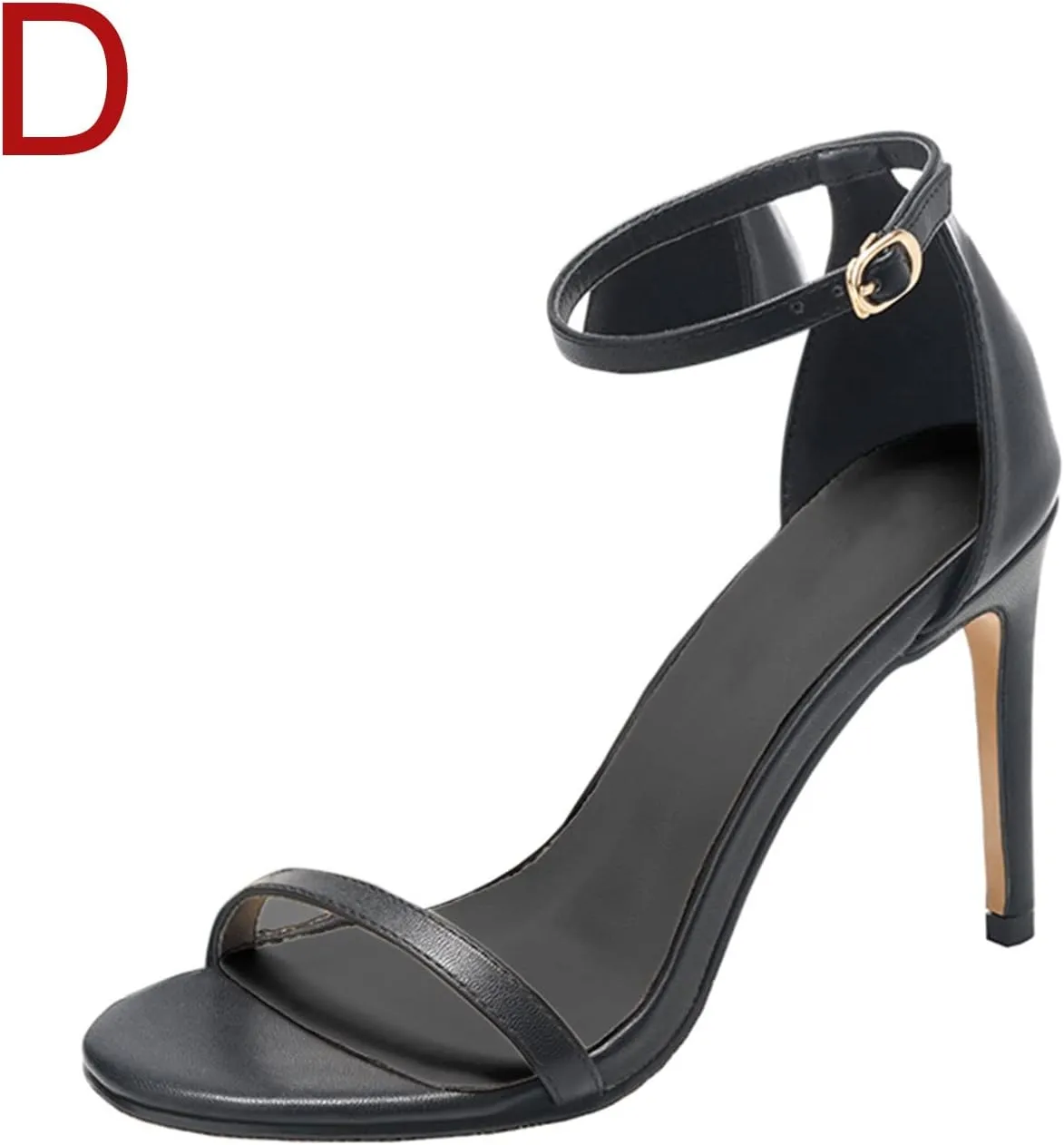 oiangi Womens Glitter Flock Stiletto Sandals Summer Ankle Strap Thin Band Strap Buckle High Heels Sexy Temperament Ladies Casual Shoes Sandalias