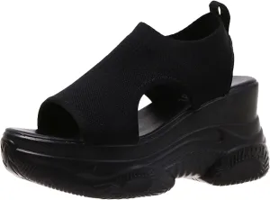 Orthopedic Shoes for Women Wedge Open Toe Platform Sneakers Casual Soft Mesh Thick Soled Comfortable Sport Shoes