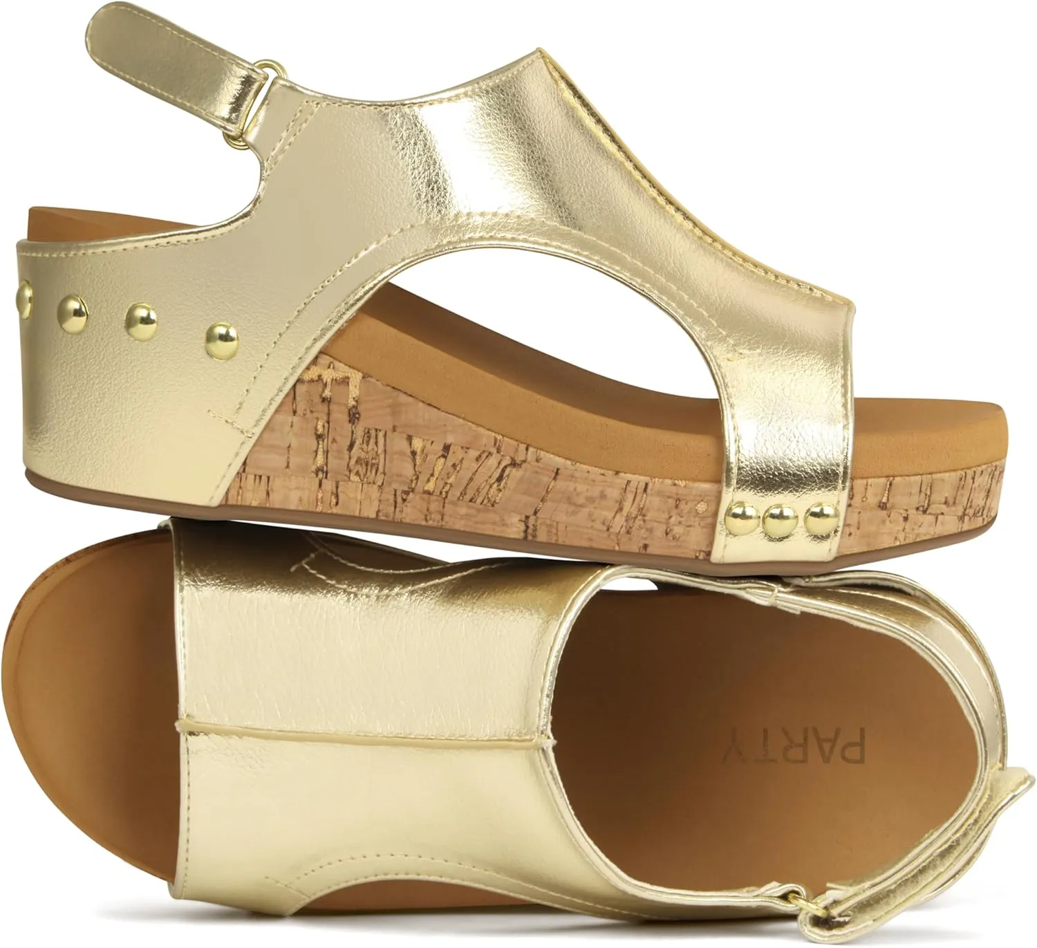 PARTY Womens Wedge Sandals With Strap for Dressy Ladies Sandals Casual Wedge