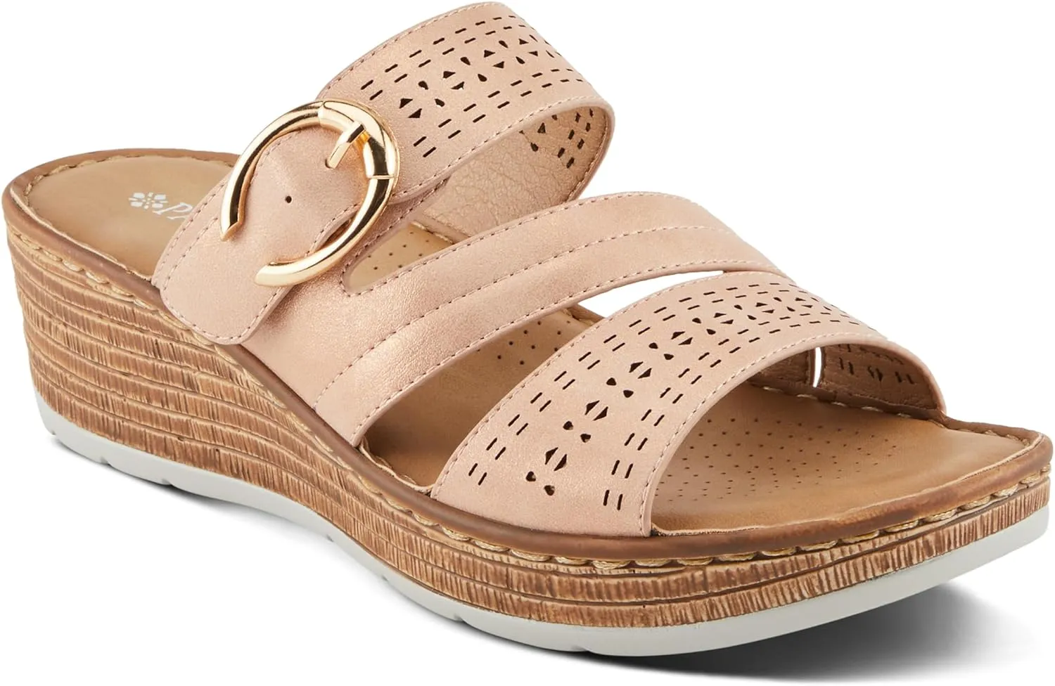PATRIZIA Women's SHARONDA Asymmetrical Slide Wedge Sandals