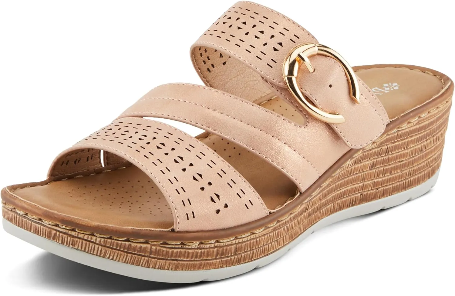 PATRIZIA Women's SHARONDA Asymmetrical Slide Wedge Sandals