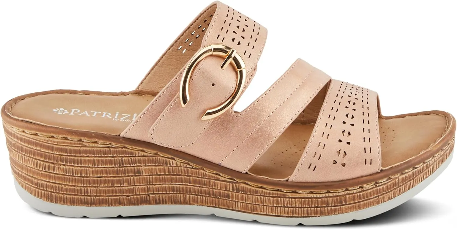 PATRIZIA Women's SHARONDA Asymmetrical Slide Wedge Sandals