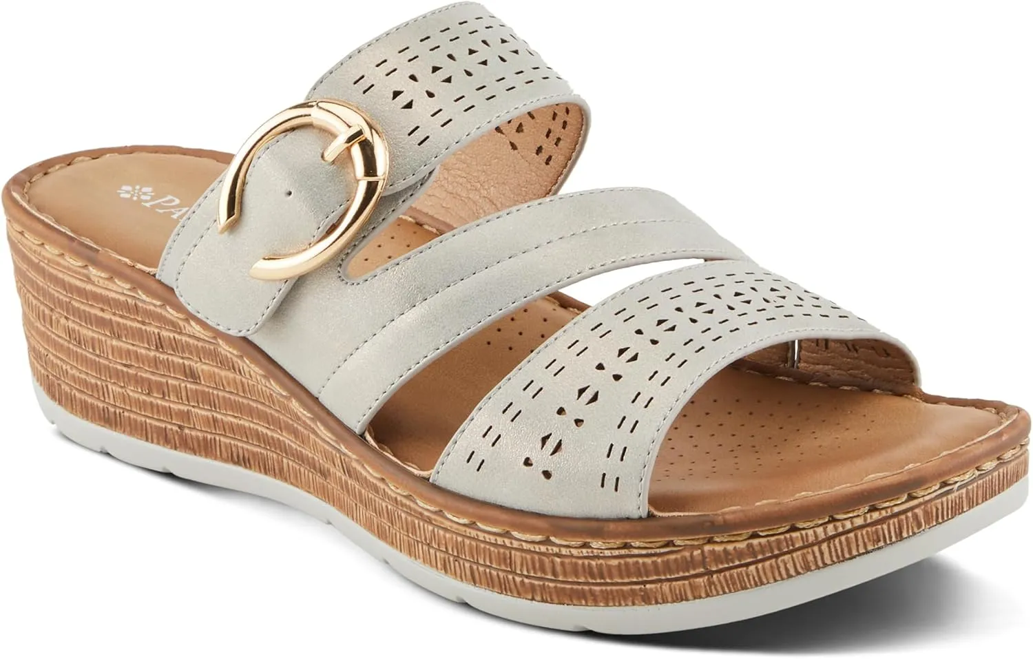 PATRIZIA Women's SHARONDA Asymmetrical Slide Wedge Sandals