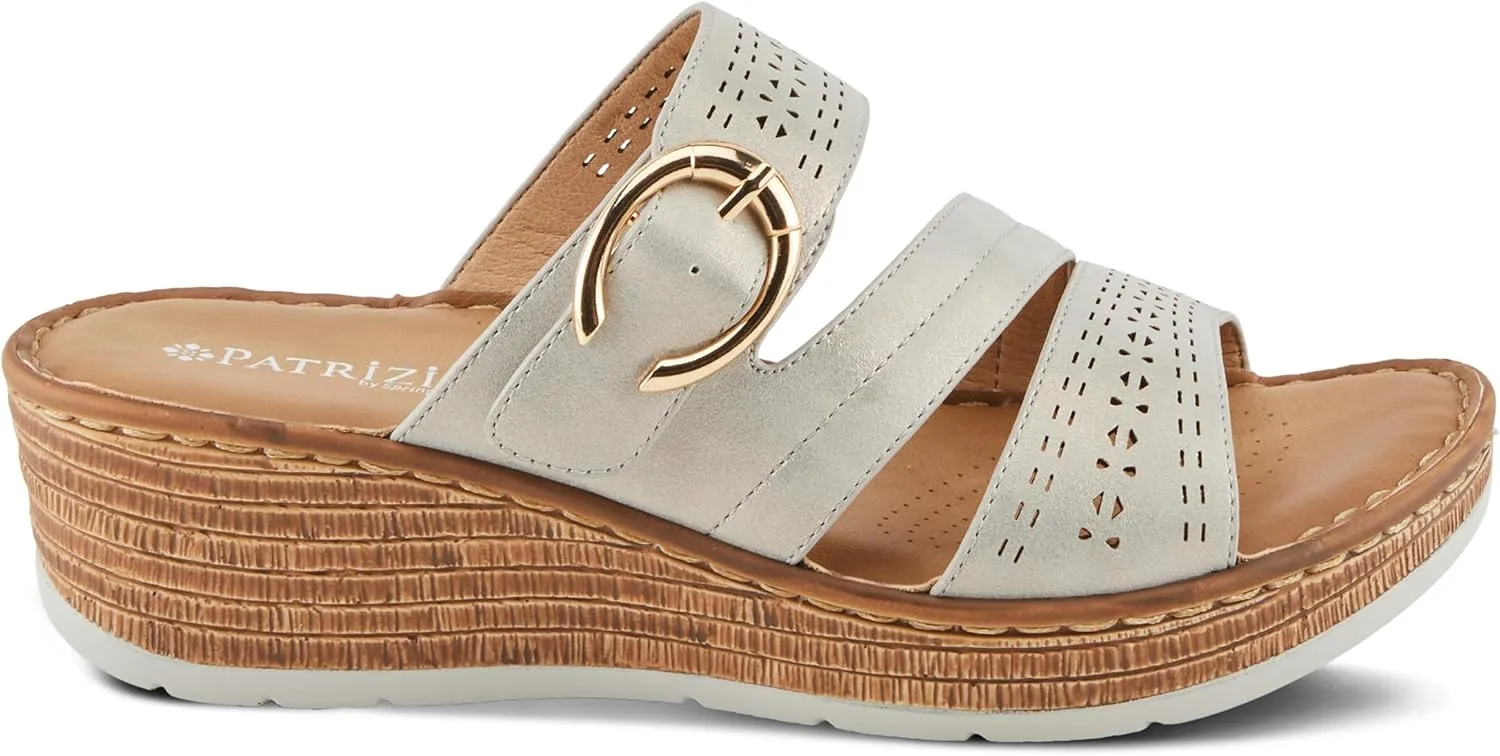 PATRIZIA Women's SHARONDA Asymmetrical Slide Wedge Sandals