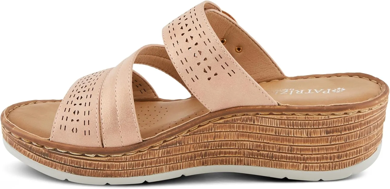 PATRIZIA Women's SHARONDA Asymmetrical Slide Wedge Sandals