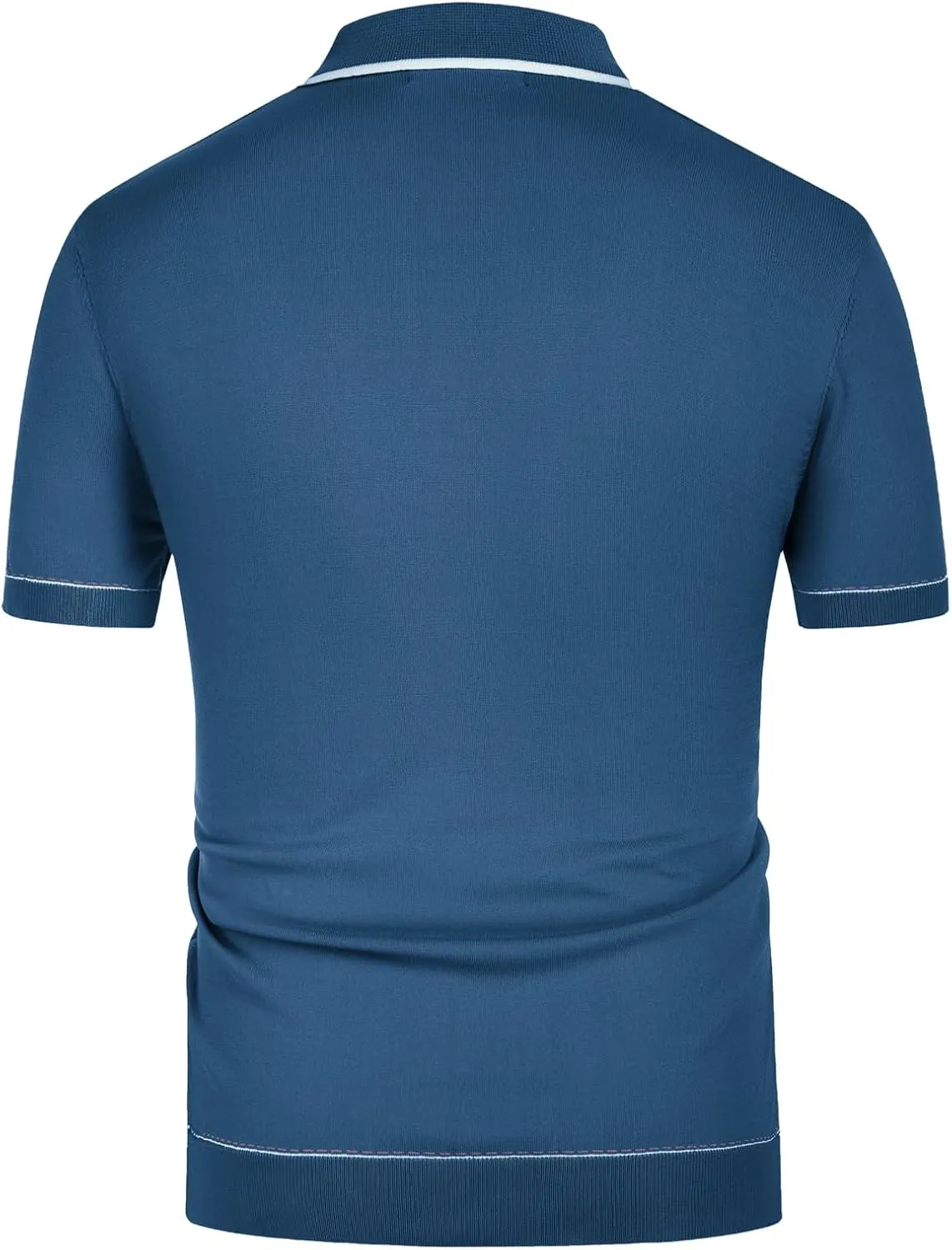 PJ PAUL JONES Mens Knit Shirts Vintage Retro Short Sleeve Button Down Vacation Polo Shirts