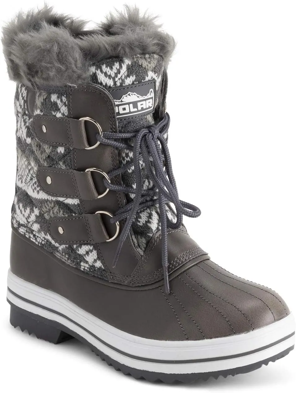 Polar Products Womens Snow Boot Quilted Short Winter Snow Rain Warm Waterproof Boots