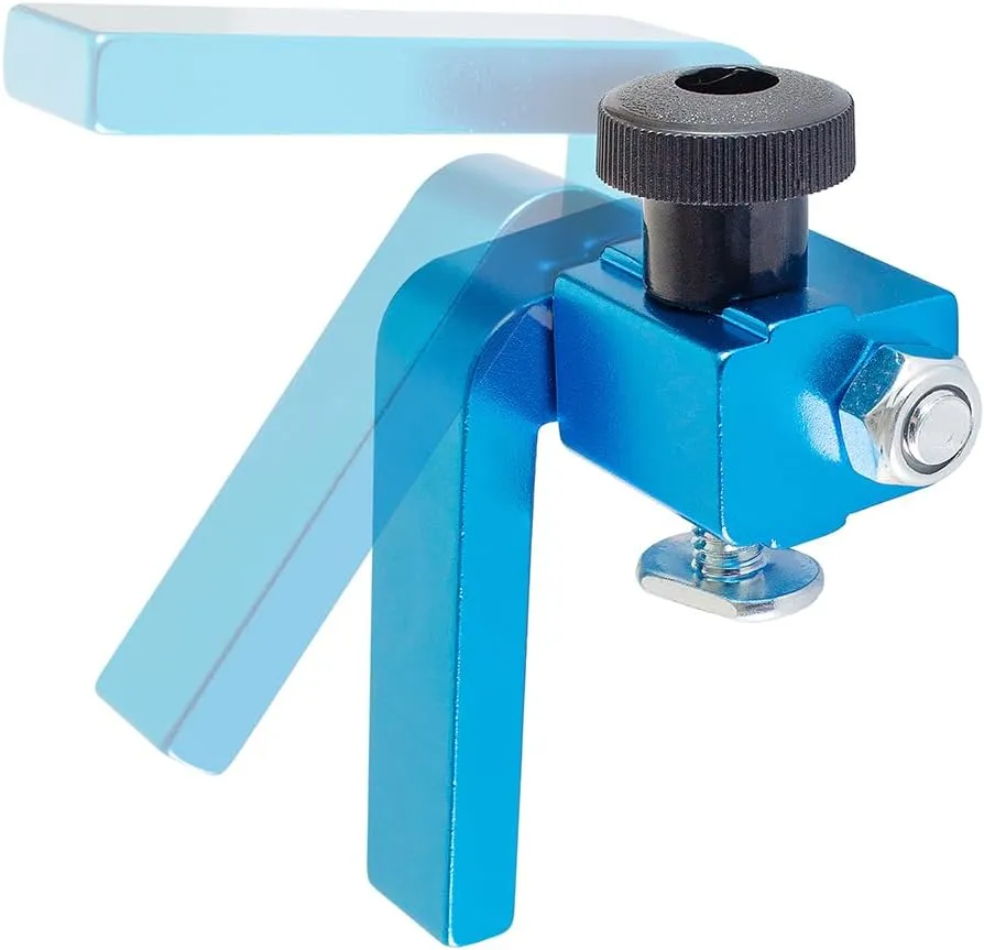POWERTEC 71888 T-Track Knobs Kit and 3" Fence Flip Stop, with 1/4"-20 x 1-1/2" Hex Bolts & 1/4" Washers, T Track Kit, T Track Accessories for Woodworking Jigs and Fixtures