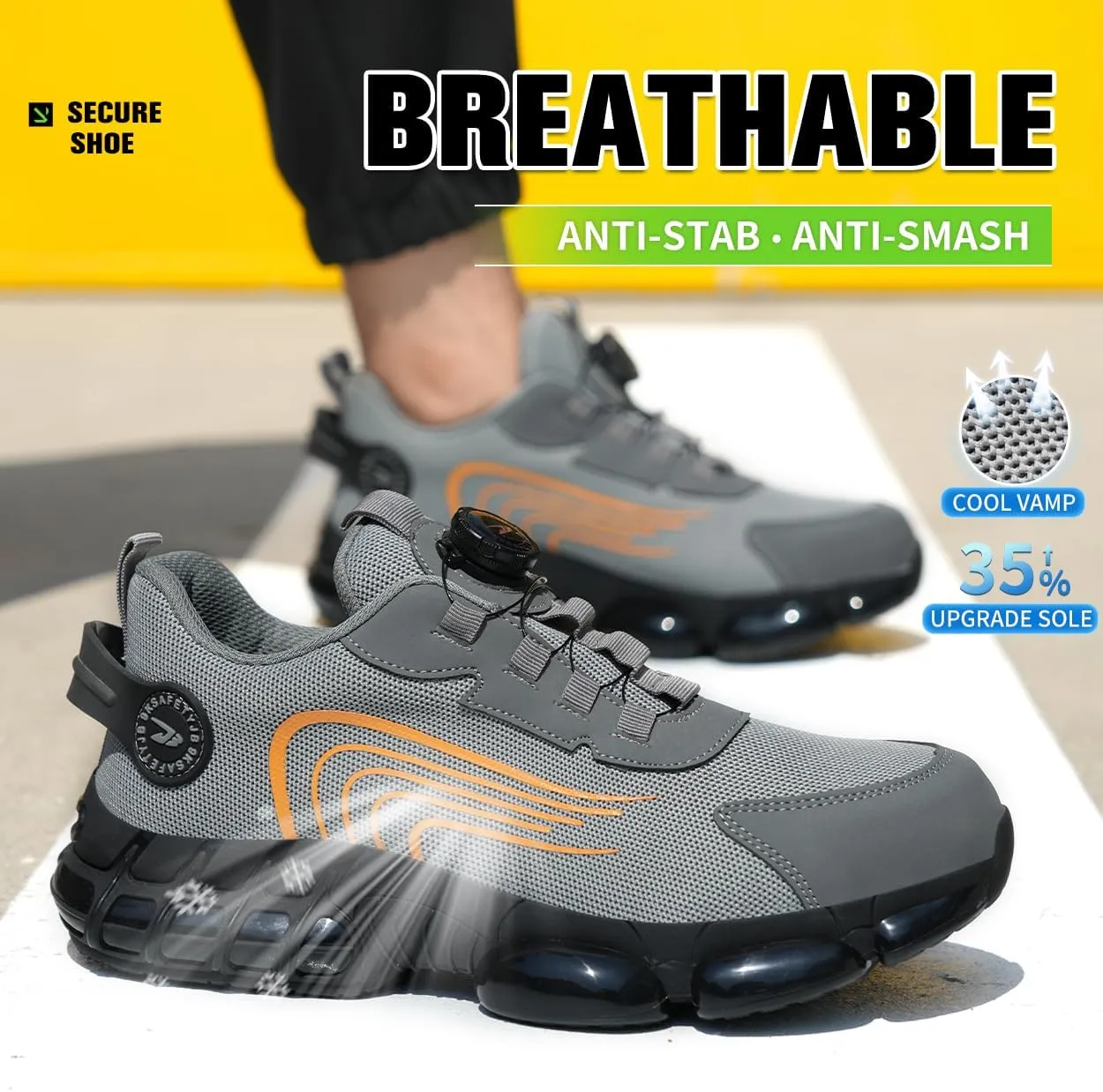 Prestivos Shoes for Men Women，Prestivos Steel Toe Shoes Safety Toe Shoe for Men Lightweight Ccomposite Work Sneaker