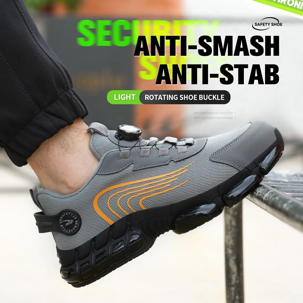 Prestivos Shoes for Men Women，Prestivos Steel Toe Shoes Safety Toe Shoe for Men Lightweight Ccomposite Work Sneaker