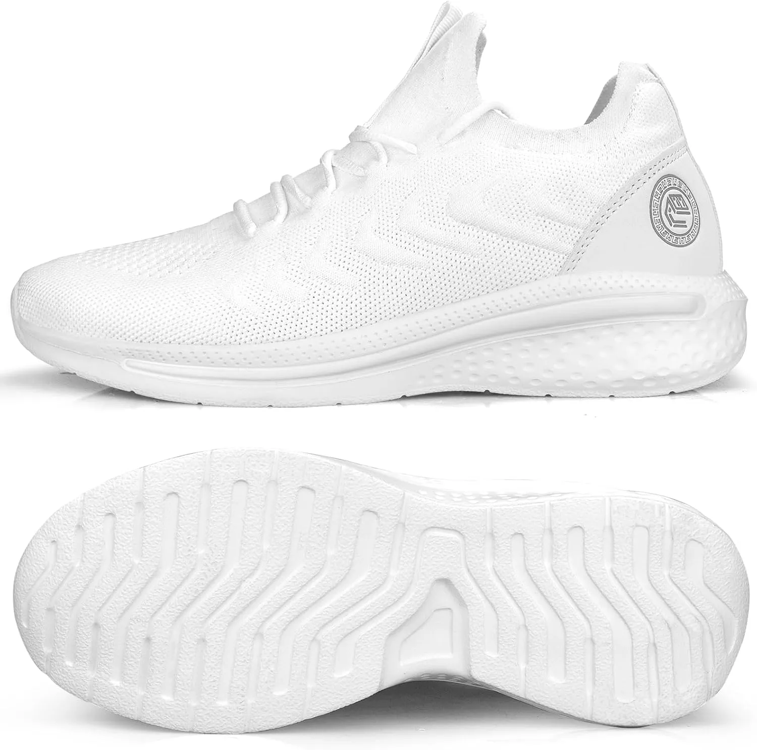 Pujcs Mens Walking Shoes Non Slip Running Shoes Breathable Slip on Sneakers Lightwight Gym Tennis Shoes for Men