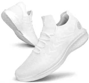 Pujcs Mens Walking Shoes Non Slip Running Shoes Breathable Slip on Sneakers Lightwight Gym Tennis Shoes for Men