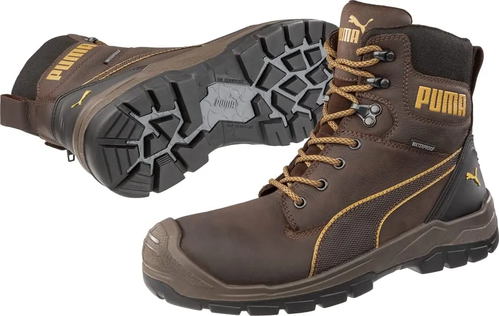 PUMA Men's Conquest Brown Soft Toe Industrial Boot