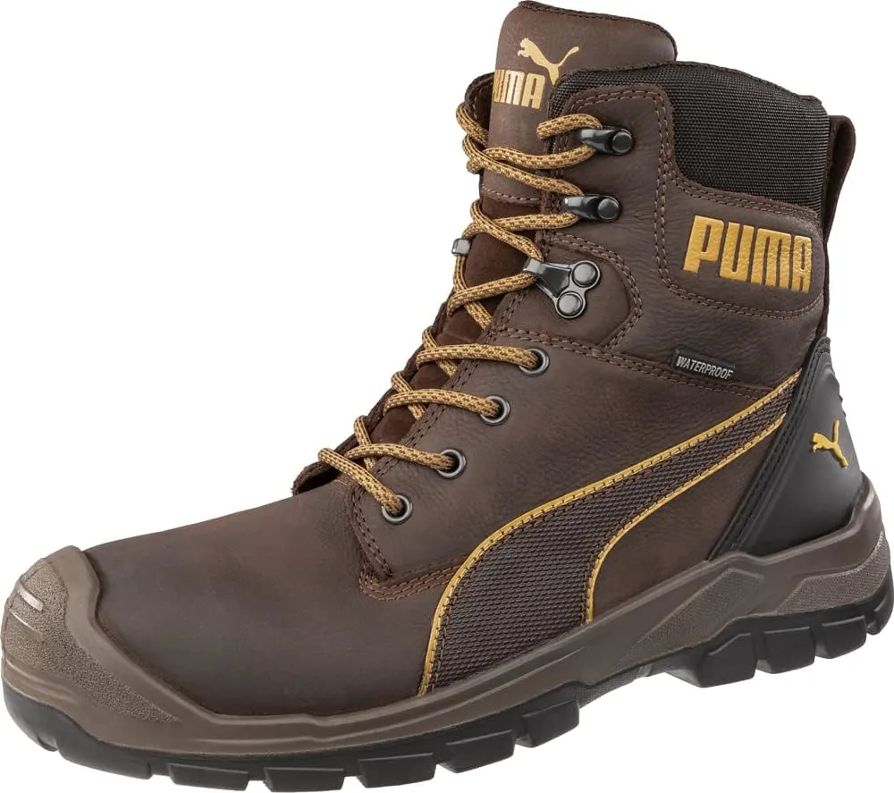 PUMA Men's Conquest Brown Soft Toe Industrial Boot