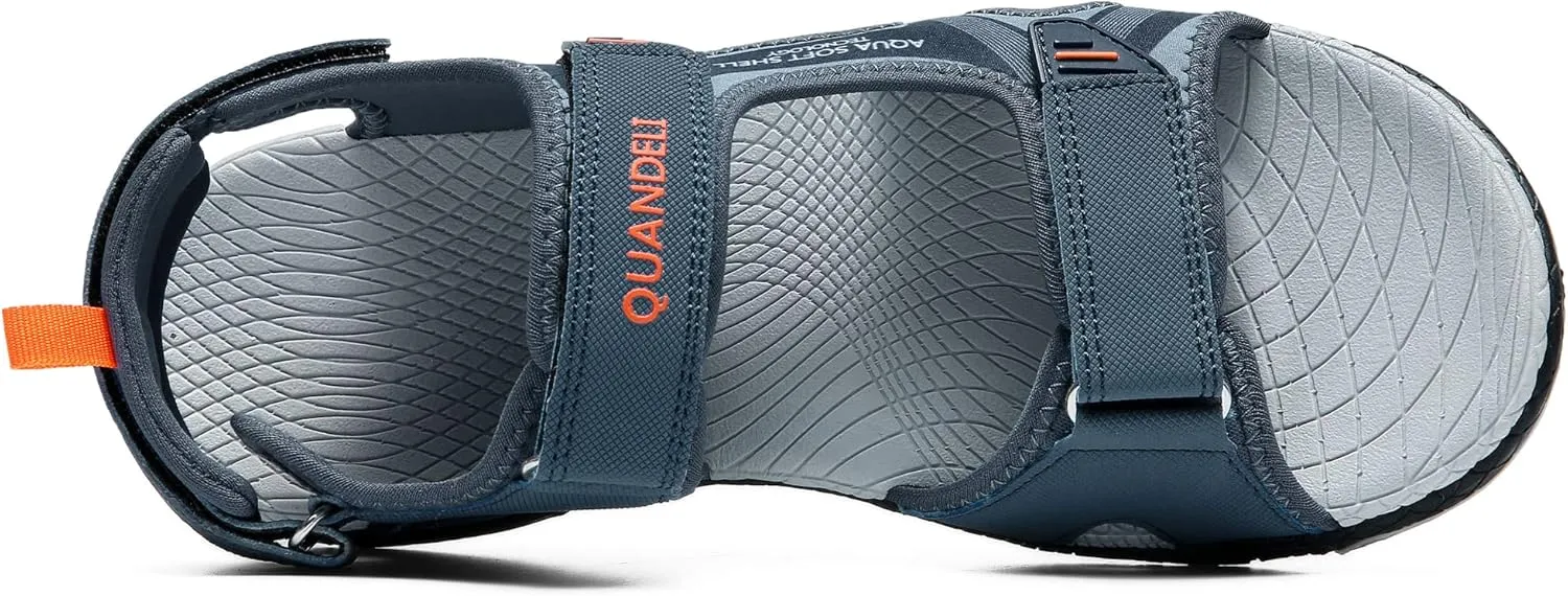 QUANDELI Men's Sport Sandals, Open Toe Water Sandals with Arch Support Waterproof Lightweight Casual Athletic Sandals for Outdoor Beach Travel Summer