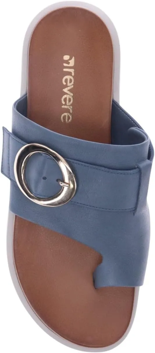 Revere Biscay Women’s Sandals - Premium Leather, Toe Post Slide Sandals, Adjustable Straps, Arch Support, Shock-Absorbing, Stylish & Comfortable for Travel & Daily Wear
