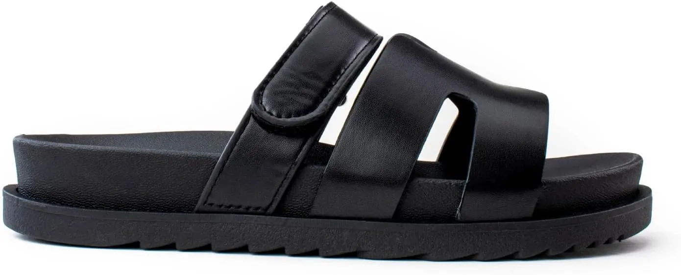 RF ROOM OF FASHION Women's Cutout Design Comfort Slide Sandals