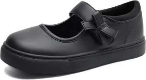Rihero Girls Sneakers Kids School Uniform Mary Jane Shoes Casual Walking Shoes for Toddler Little Big Kids